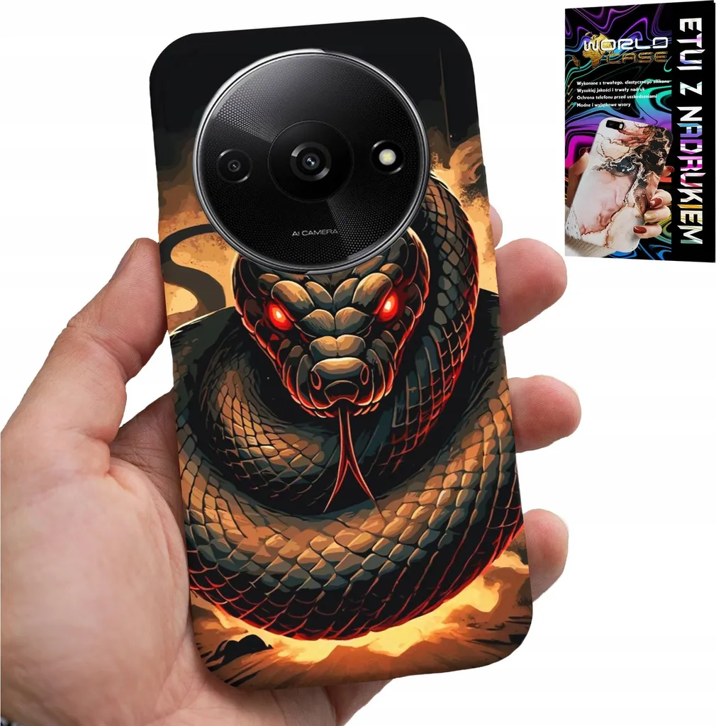 Cover Redmi A3 Cobra Snake - Custodia Ultra Resistente + Foil Screen