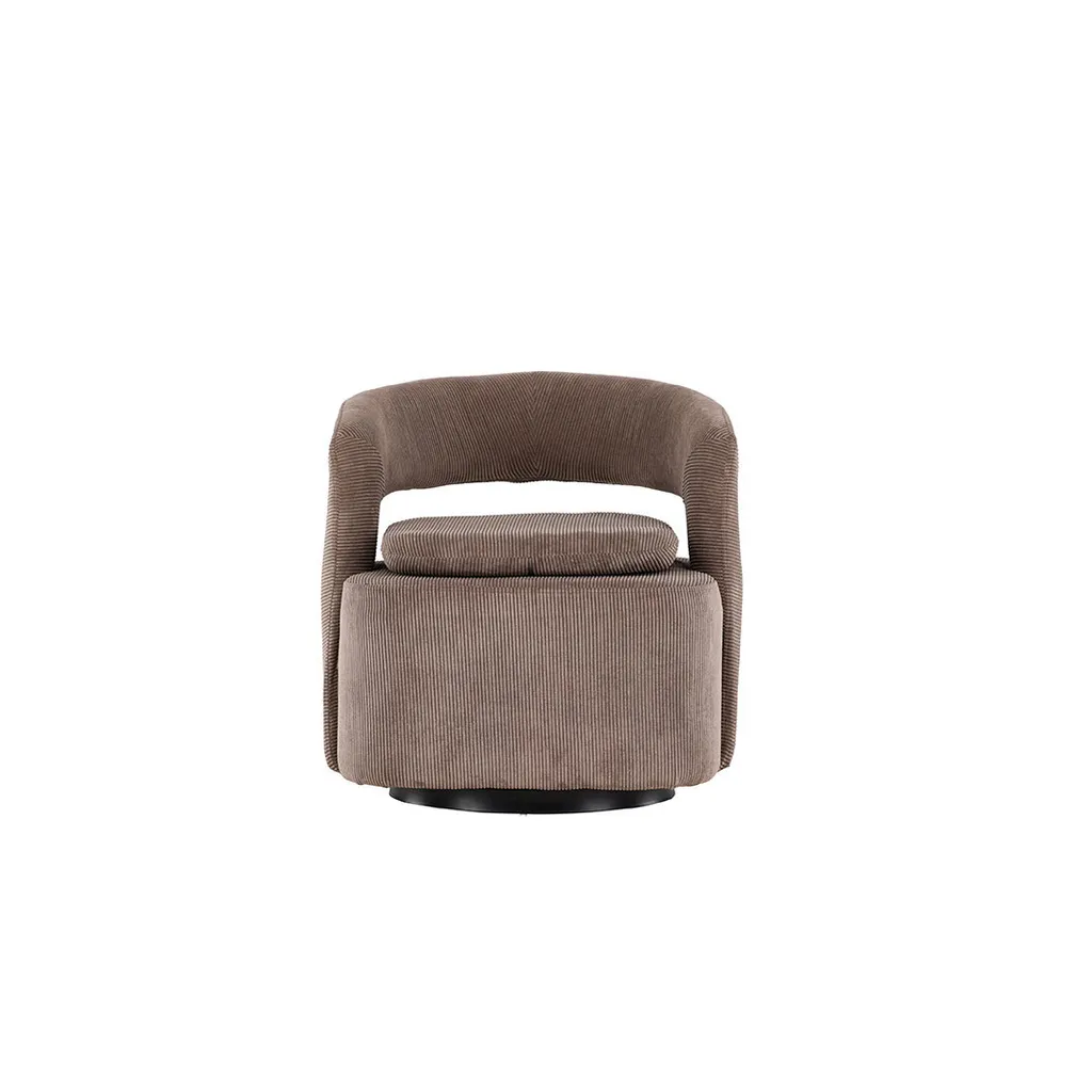 Fauteuil cocktail Laurel Marron - Assise moelleuse et structure robuste