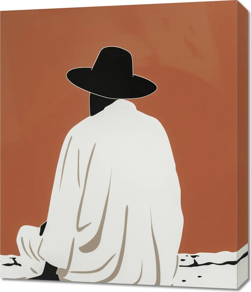 Image Pensées au loin 60 x 70 cm - Idéal pour Décorer un Salon Moderne