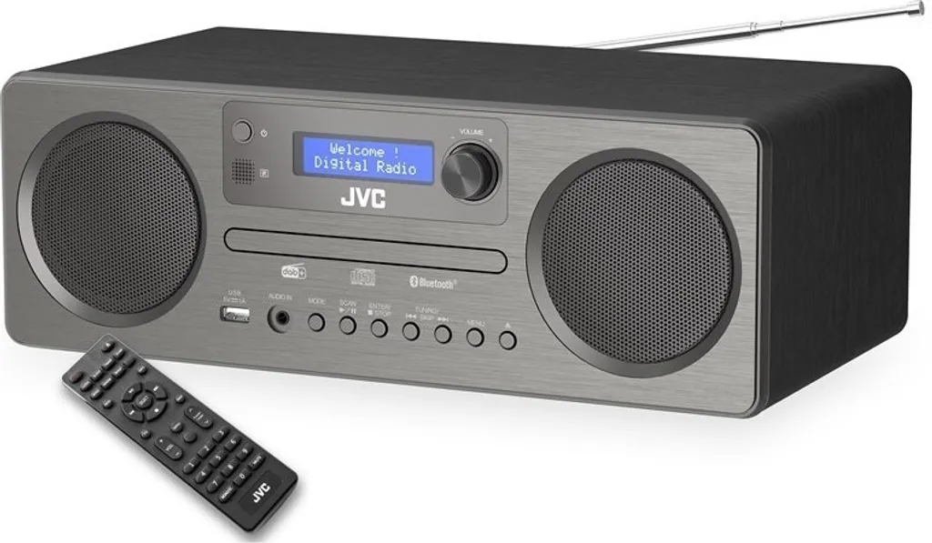 Système Audio Tout-en-un JVC RD-E861B-DAB pour Salon et Chambre Bluetooth