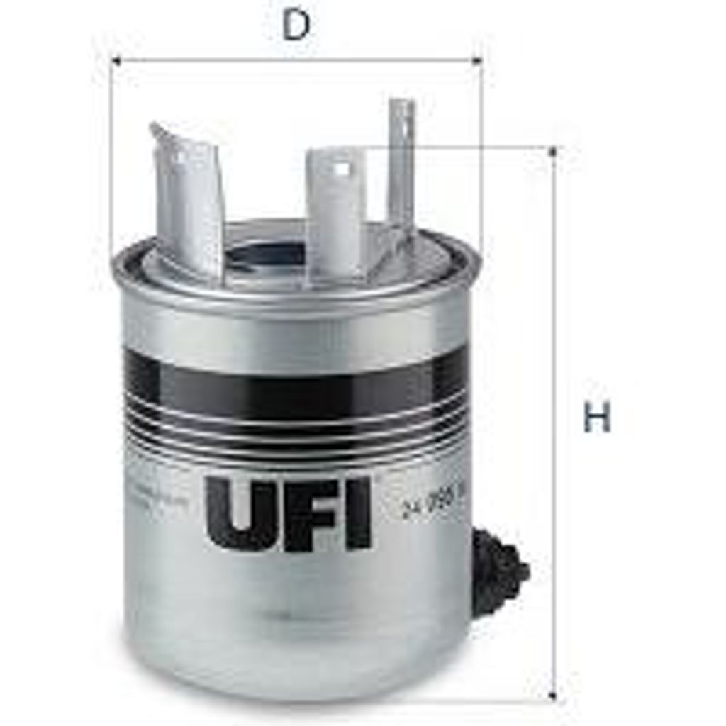 UFI 24.095.06 Kraftstofffilter OE 164A04BD0C kompatibel mit X-Trail, Koleos