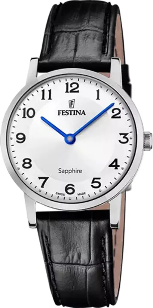 Festina F20013/5 Montre Femme Étanche avec Verre Saphir et Cadran Bleu