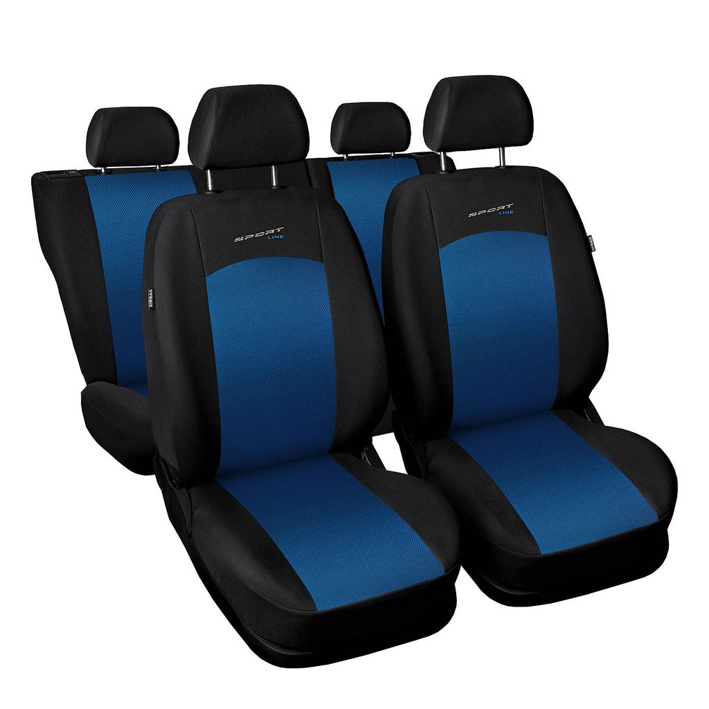 Sport Line Universal Autositzbezüge - Polyester Komplettset Blau