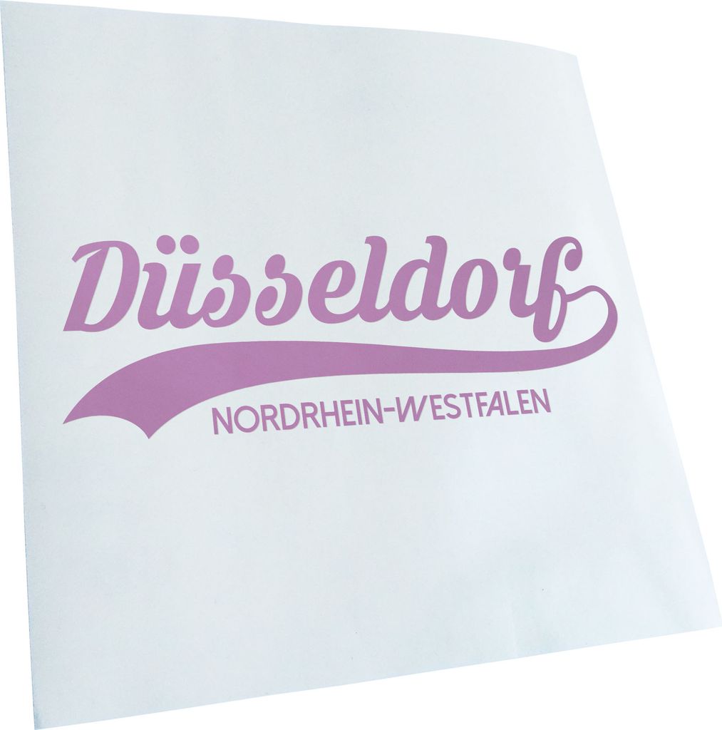 Kiwistar - Autoaufkleber - Düsseldorf Nordrhein-Westfalen - Flieder - 60x20cm - Aufkleber für Auto, Laptop, Fahrrad, LKW, Motorrad mehrfarbig JDM...