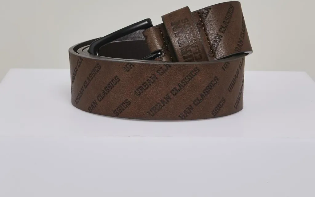 Offerta Cintura Urban Classics TB3268 Marrone Logo L/XL Ecopelle
