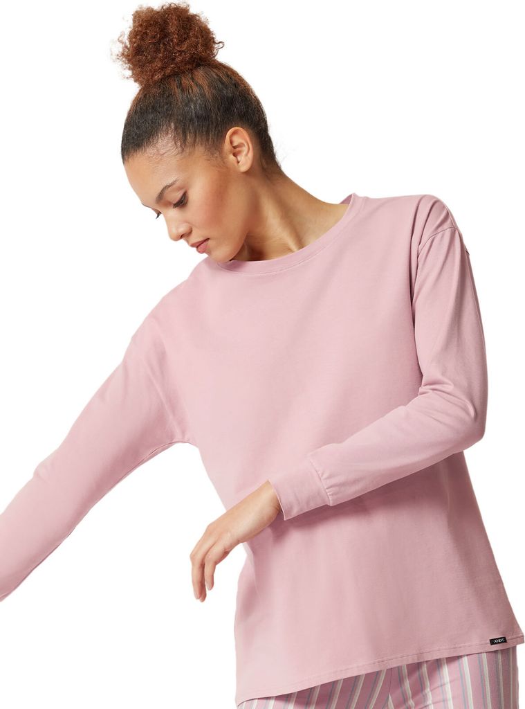 Skiny Damen Shirt langarm Lounge Wear Night Mix Match Woodrose