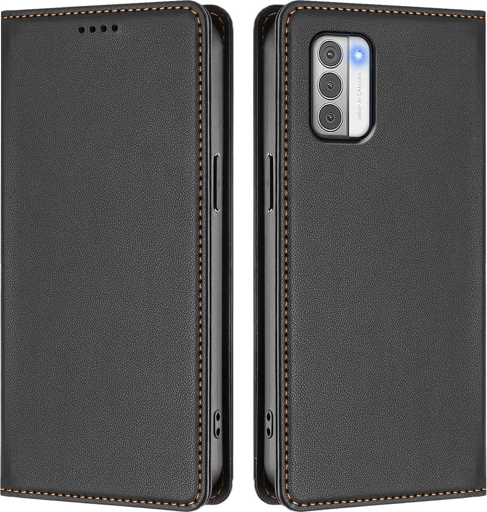Custodia Nokia G42 / G310 Flip Cover Pelle - Protezione Antiurto Nera