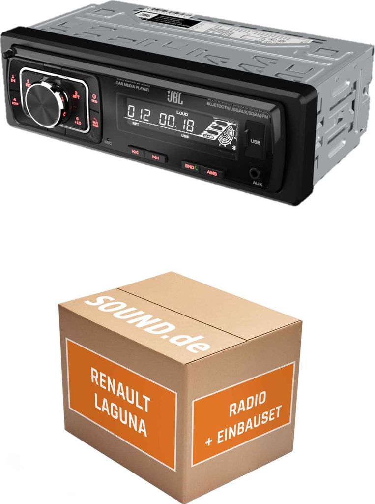 Autoradio Einbaupaket JBL Celebrity 150 passend für Renault Laguna 1 | Bluetooth USB