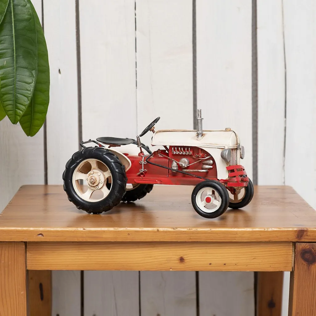 Objet de collection tracteur tôle - Déco rétro pour cadeau original - 2