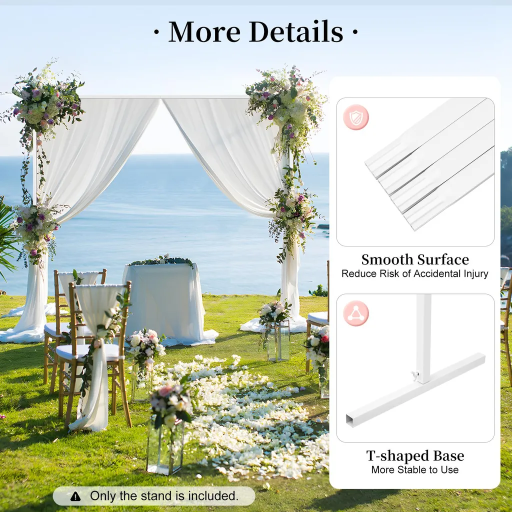 Arche de mariage en métal design élégant et structure stable Taille M - 5
