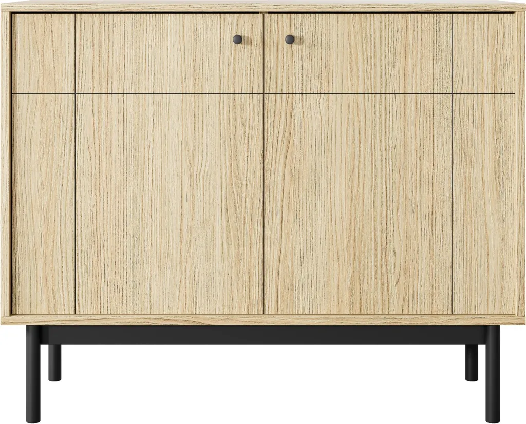 Buffet 104 cm finition chêne naturel Selsey JAPANDIES à trois portes