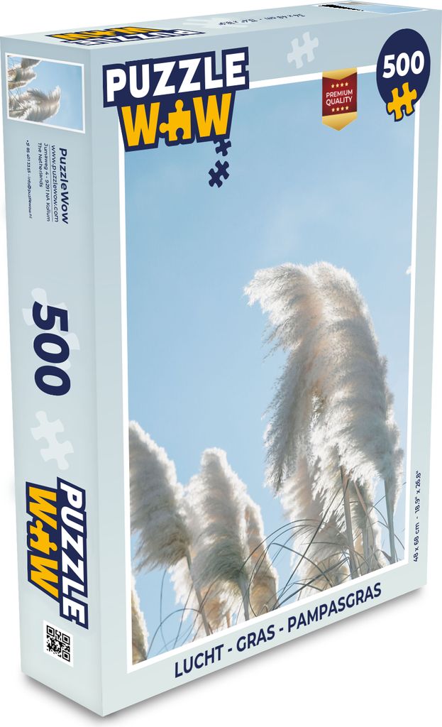 MuchoWow Puzzle 500 Teile Himmel - Gras - Pampasgras - Denken - Spiel - Toy