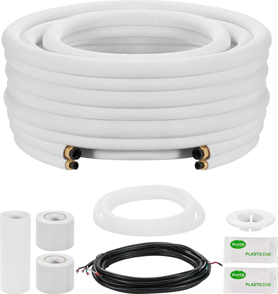 Évitez les fuites de clim avec ce kit cuivre 7,6m isolé 9,5 15,9 mm