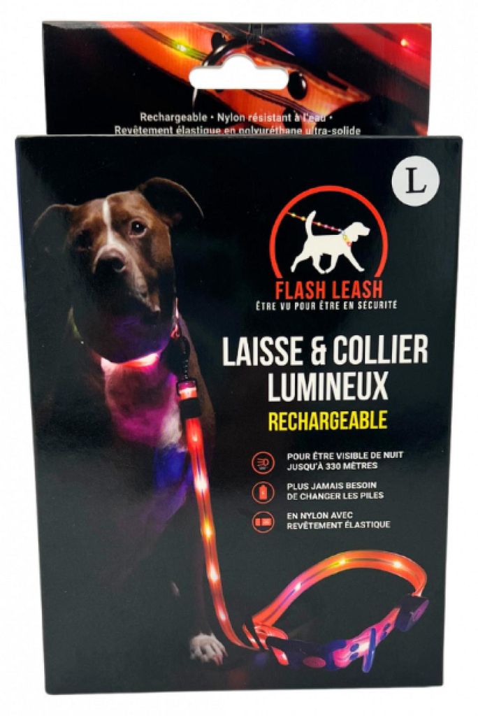 Guinzaglio e collare luminosi per cani – Guinzaglio per Immagine del prodotto 