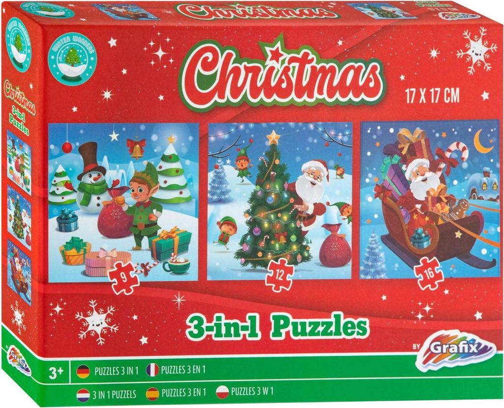 Weihnachts-3-in-1-Puzzle