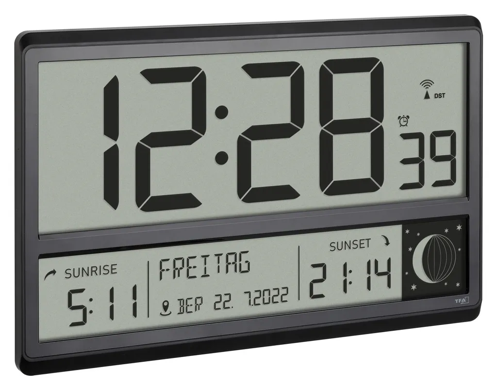 Orologio Parete Digitale TFA 60.4524.01 - Schermo XL Radiocontrollato