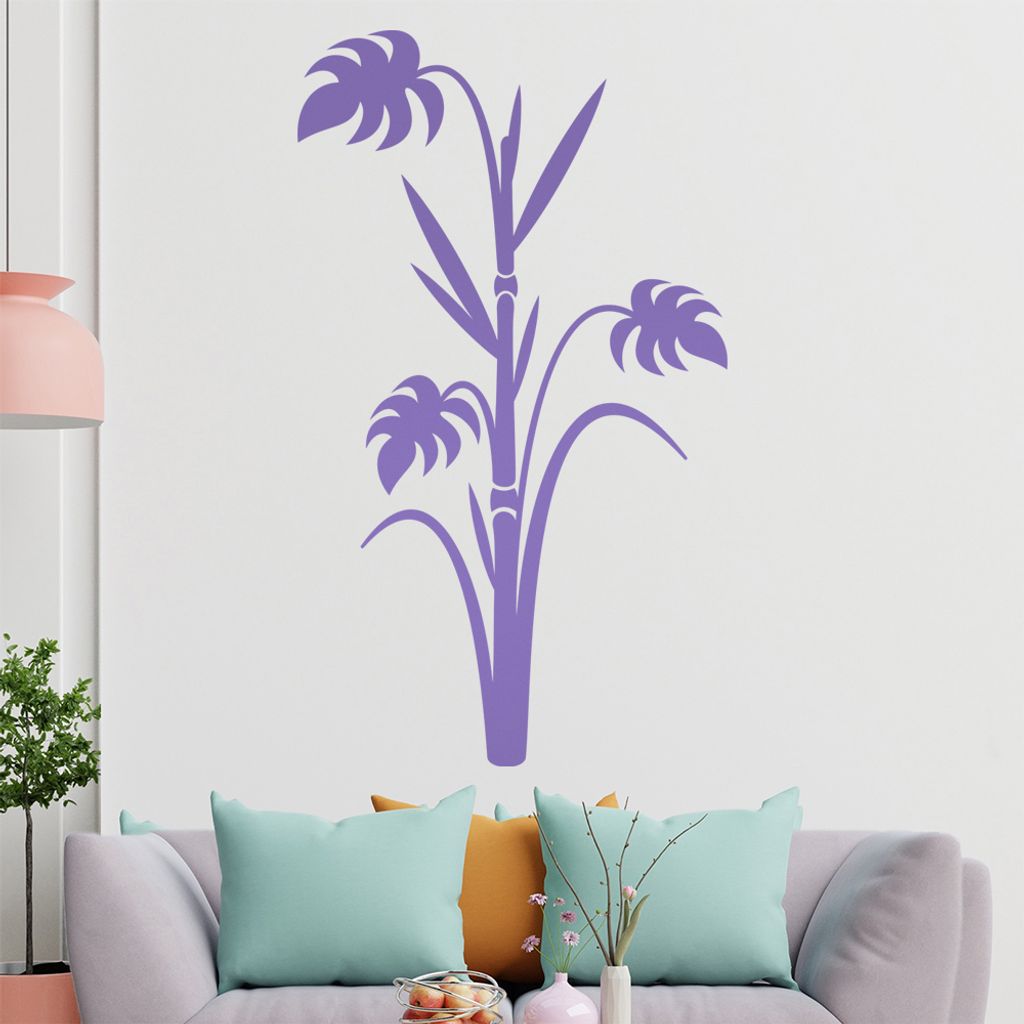 Bambus - Pflanze - Dekoration Wandtattoo in 6 Größen - Wandaufkleber Wall Sticker - Dekoration, Küche, Wohnzimmer, Schlafzimmer, Badezimmer