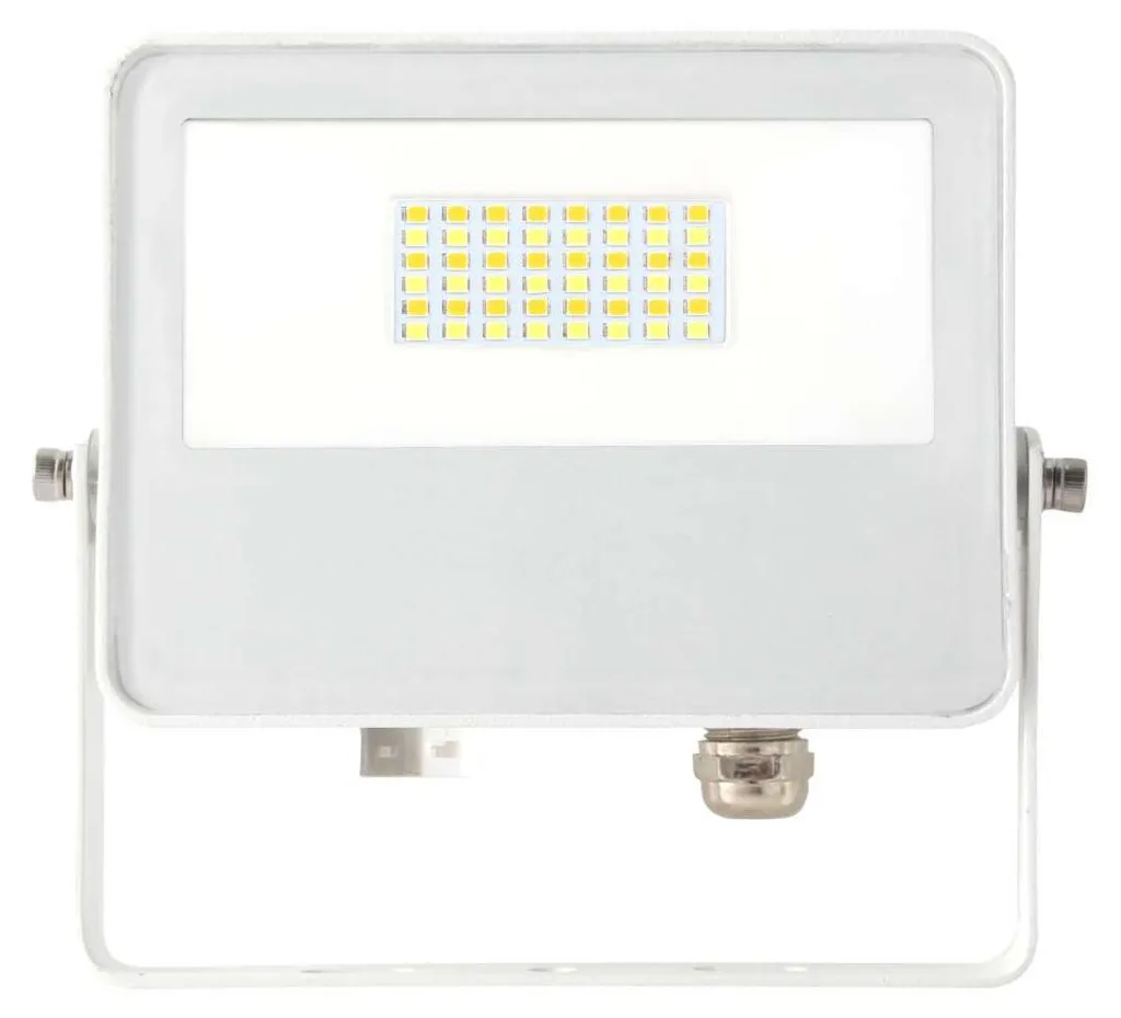 Projecteur Extérieur LED 30W Switch CCT 3000K-5000K Design Blanc Mat Sky