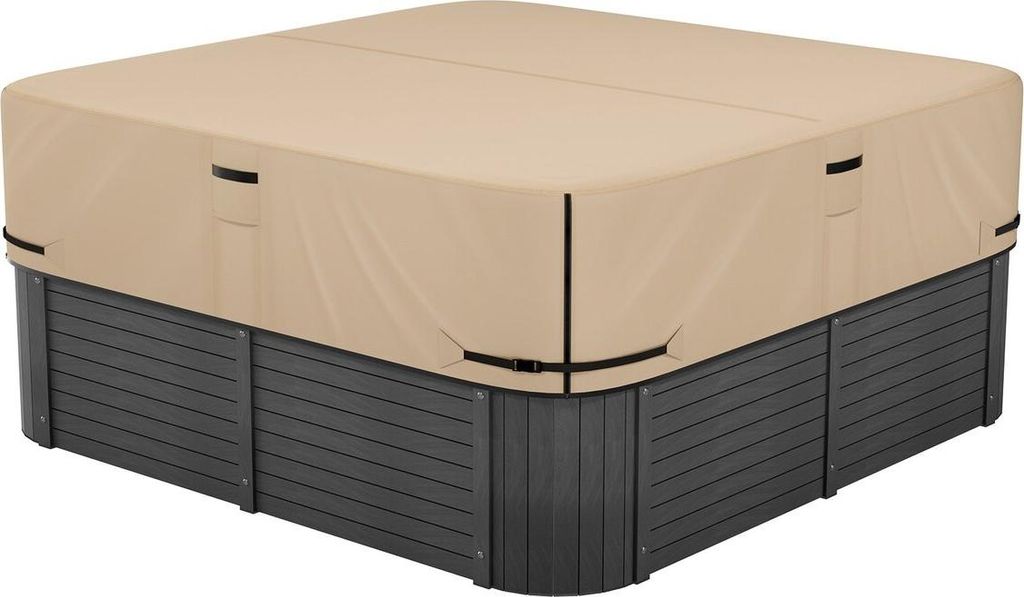 Outdoor Hot Tub Cover 2160x2160x508mm Weatherproof and Waterproof Brown