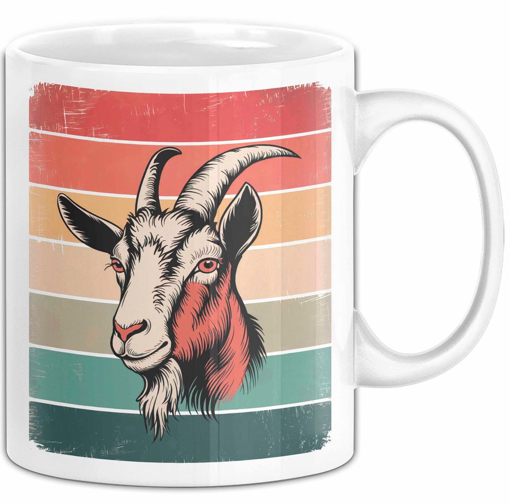 Ziegenbauer Ziegen Tier Tasse Geschenk Lustige Geschenkidee Spruch (Weiß)