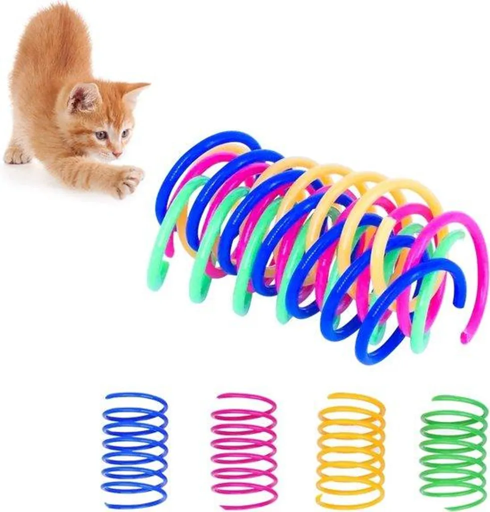 Jouets plumes pour chats lot de 20 spirales anti-ennui et robustes