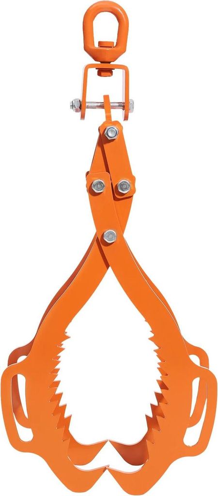 Forstzange - Hebezange mit 4 Krallen - Öffnungsweite 71 cm - Tragkraft 1200 kg - 8 mm Stahl - Orange