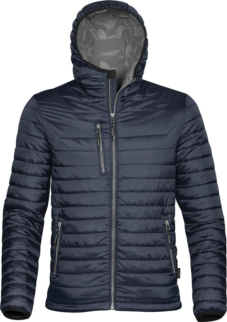 Stormtech Herren Gravity Thermo Winterjacke / Steppjacke mit Kapuze, wasserfest BC3064 (L) (Marineblau/Anthrazit)