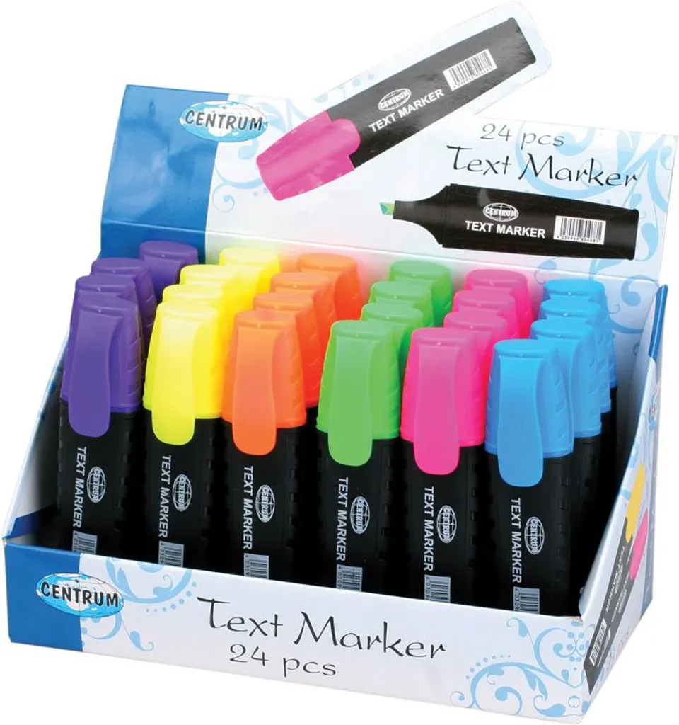 Surligneurs Haute Visibilité Set de 24 Pièces avec Encre Fluorescente