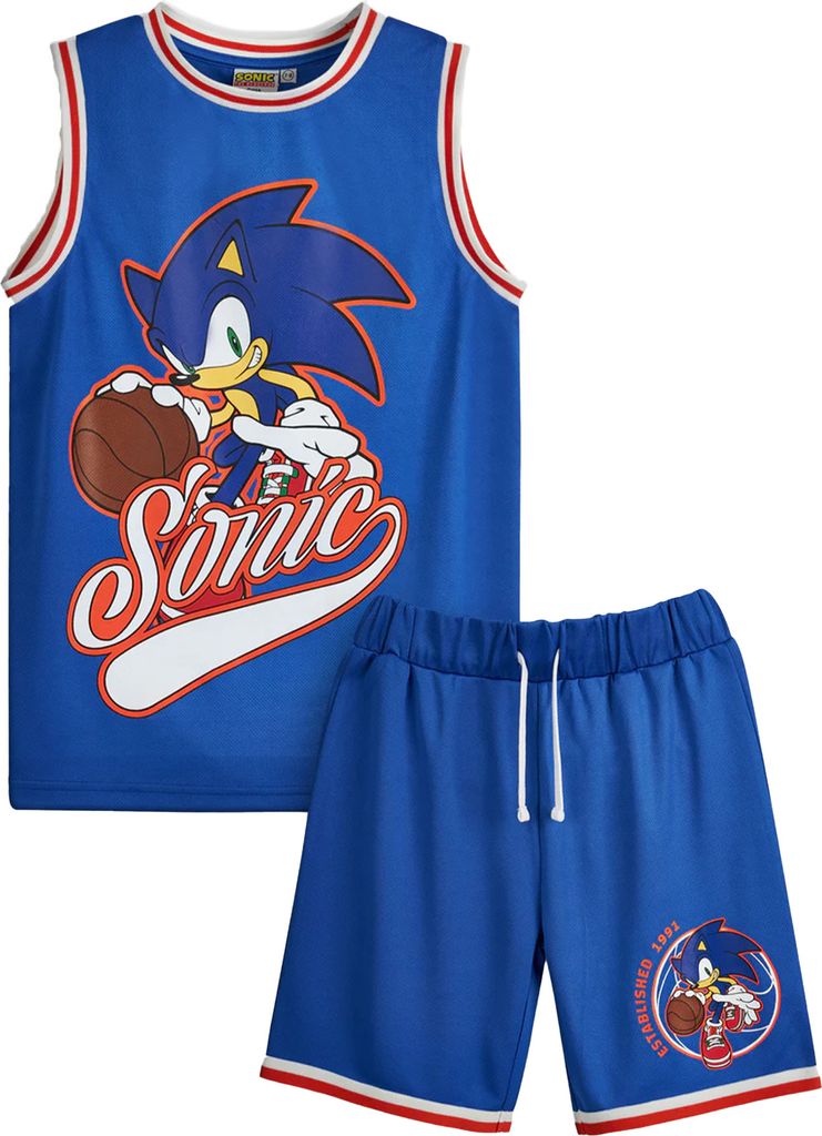 Pyjama 2 Pièces Sonic The Hedgehog Pour Garçon - T-shirt Et Short - Taille 3 à 8 Ans - Motif Sonic L'hérisson - Confortable Et Amusant
