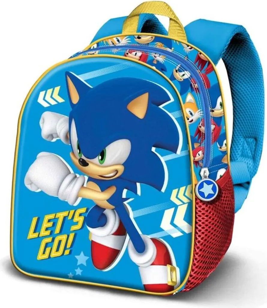 Sac à dos Sonic 3D 31 cm : fini les sacs trop lourds pour la Maternelle