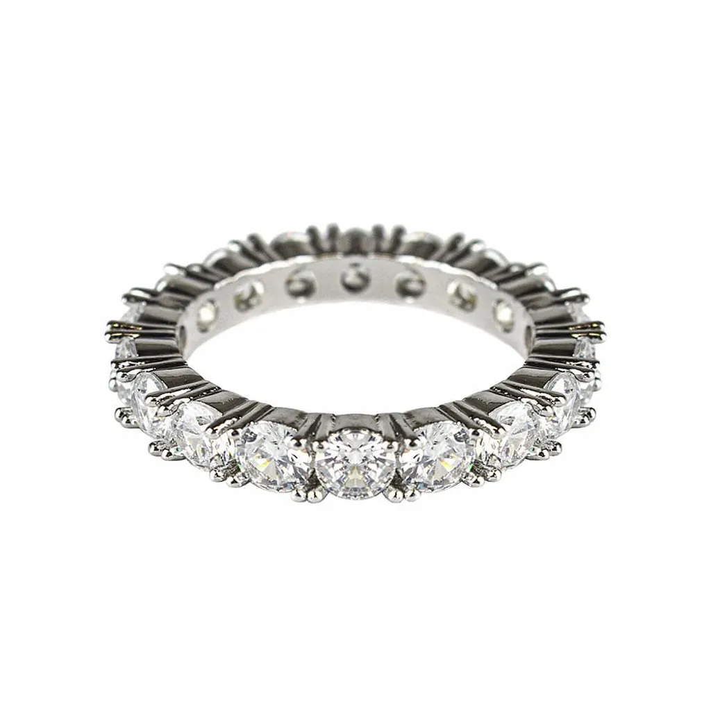 Anello con Strass Brillanti Argento 925 - Alta Bigiotteria Artigianale