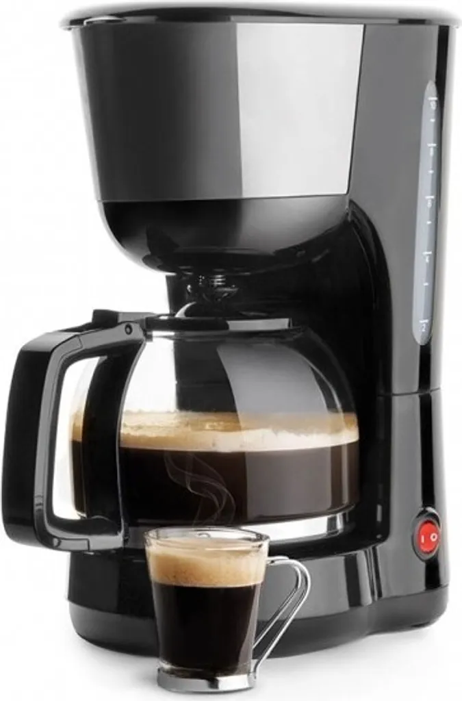 Cafetière filtre familiale Lacor 1,25 l noire pour petit-déjeuner 1000W