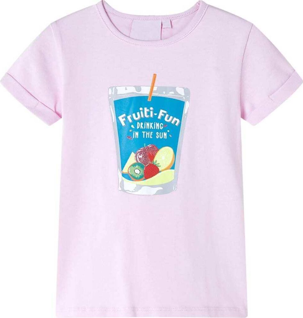 Kinder-T-Shirt Zartrosa 116