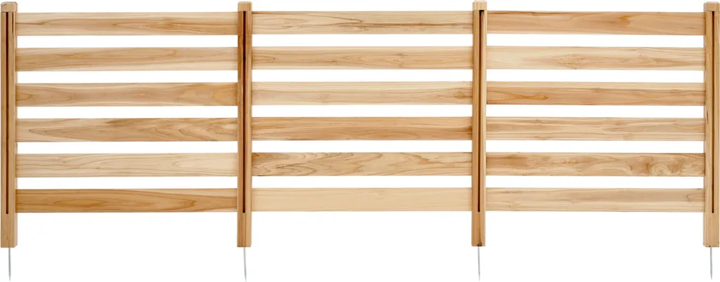 Clôture à Lattes en Bois Massif Traité - 3 Panneaux Modulables 91cm
