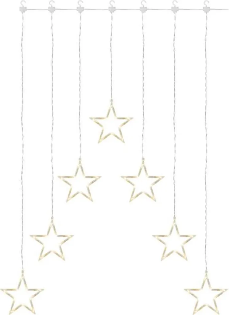 Luminaire de Noël Suspendu 7 Étoiles LED - Ambiance Chaleureuse 125cm
