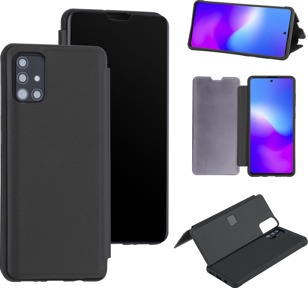 Uniq accessory Samsung Galaxy A71 Black Book type case - Hard plastic