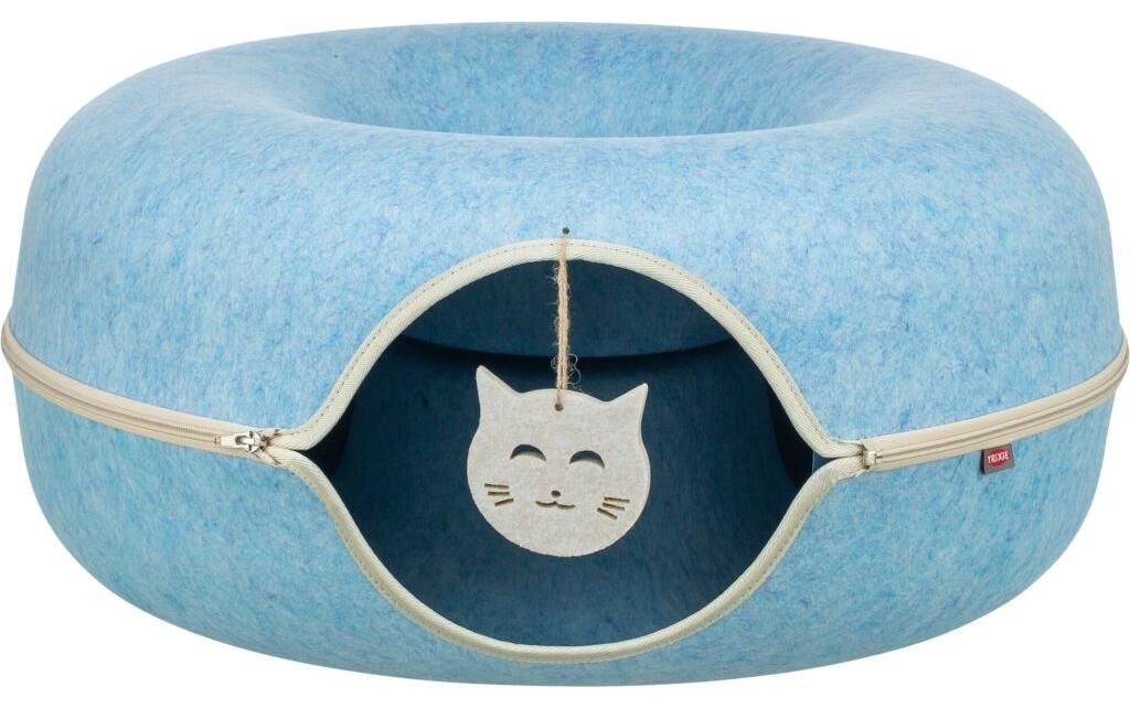 TRIXIE Filzdonut Katzenhöhle mit Spielzeug - ø 60 cm Produktbild 