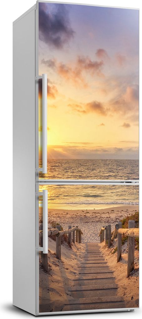 Tulup Kühlschrankdekoration - 70x190 cm - Aufkleber auf dem Kühlschrank - Der Weg zum Strand