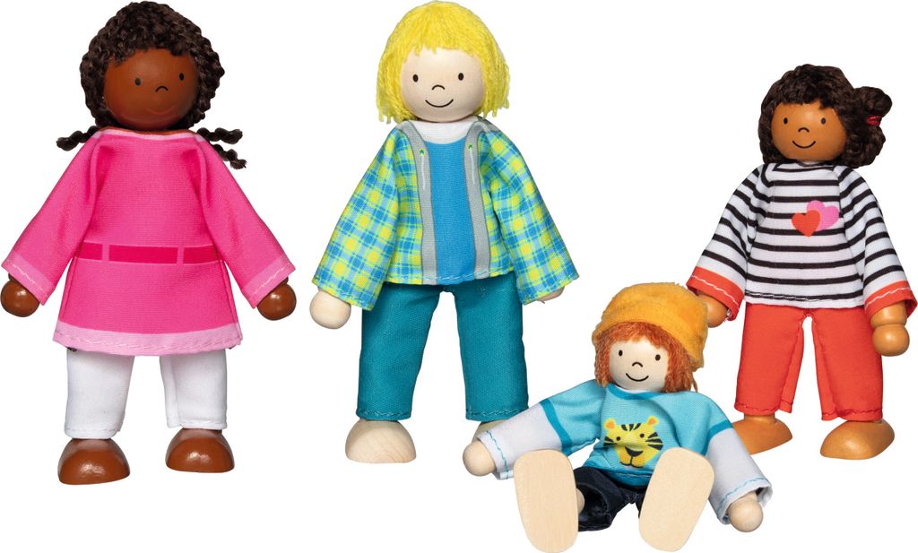Bambole pieghevoli Famiglia interculturale Immagine del prodotto 