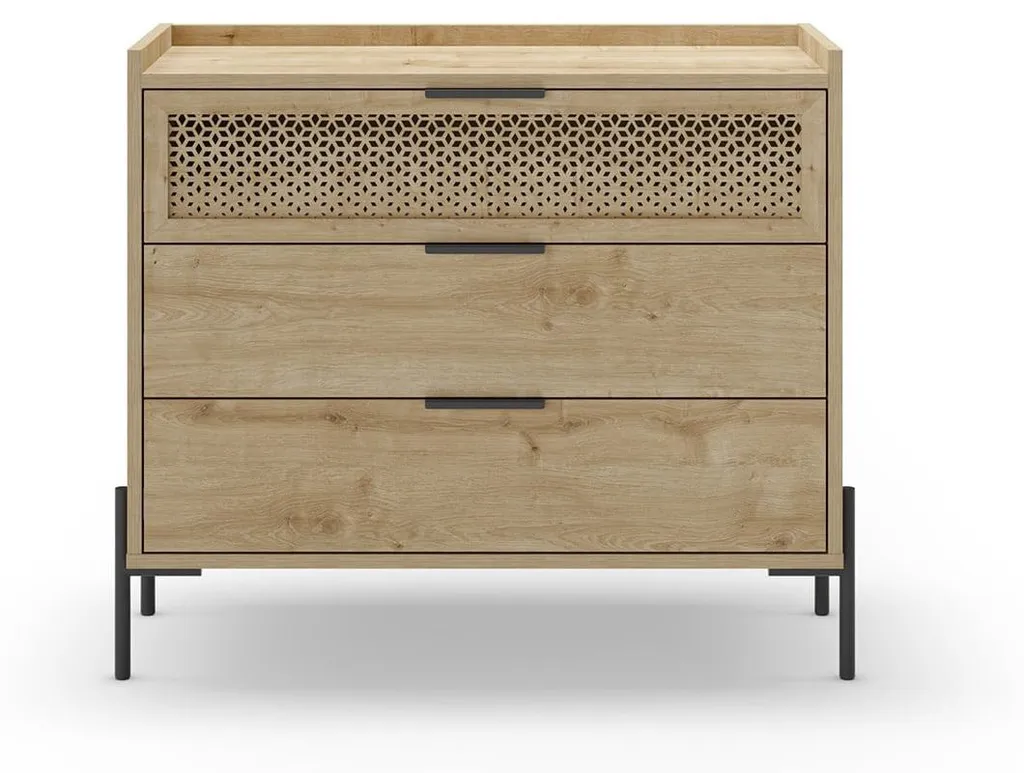 Optimiser le rangement de chambre : Commode 3 tiroirs Inca L90 cm