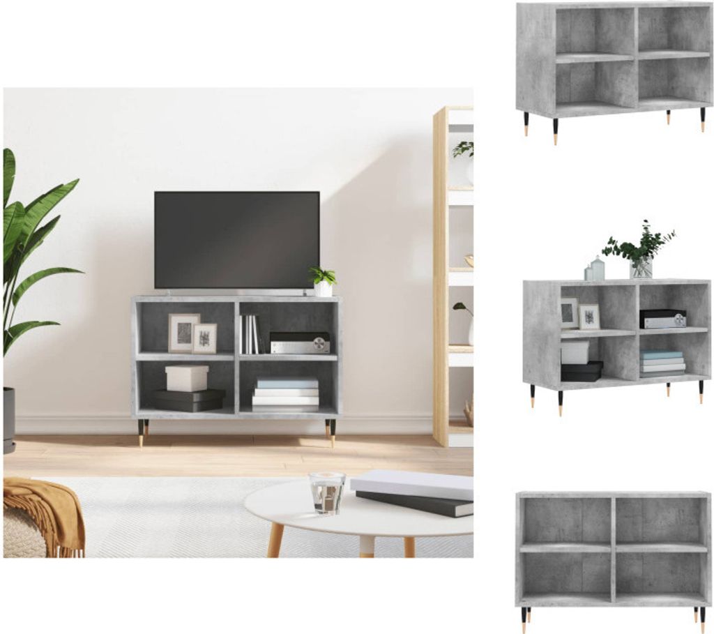 vidaXL TV-Schrank Betongrau 69,5x30x50 cm Holzwerkstoff -  Produktbild 