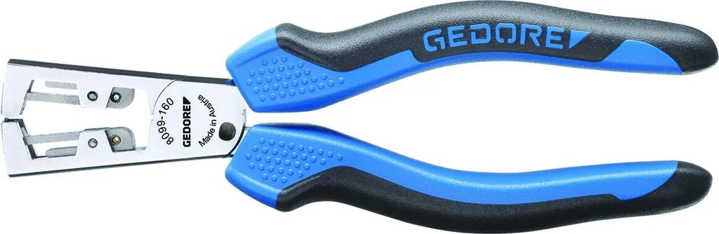 Pince à dénuder GEDORE 6709520 chromée avec vis de réglage et ressort JC