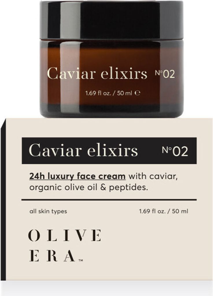 OLIVE ERA 24h Luxus-Gesichtscreme mit Kaviar, Bio-Olivenöl & Peptiden 50ml