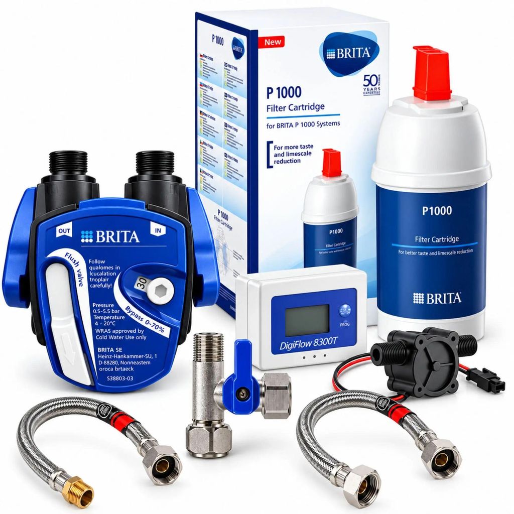 BRITA Wasserfilter Untertisch Komplettset – Filterkopf + Produktbild 