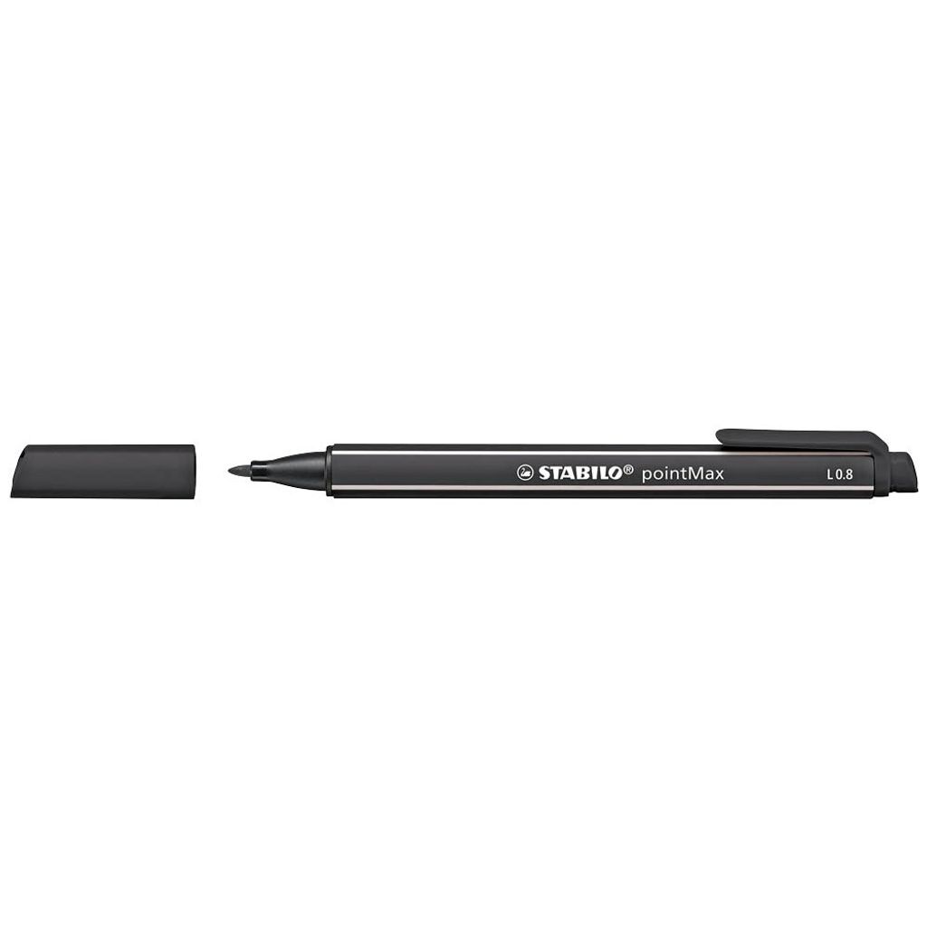 STABILO Faserschreiber pointMax schwarz | 10 Stück im Set Image du produit 