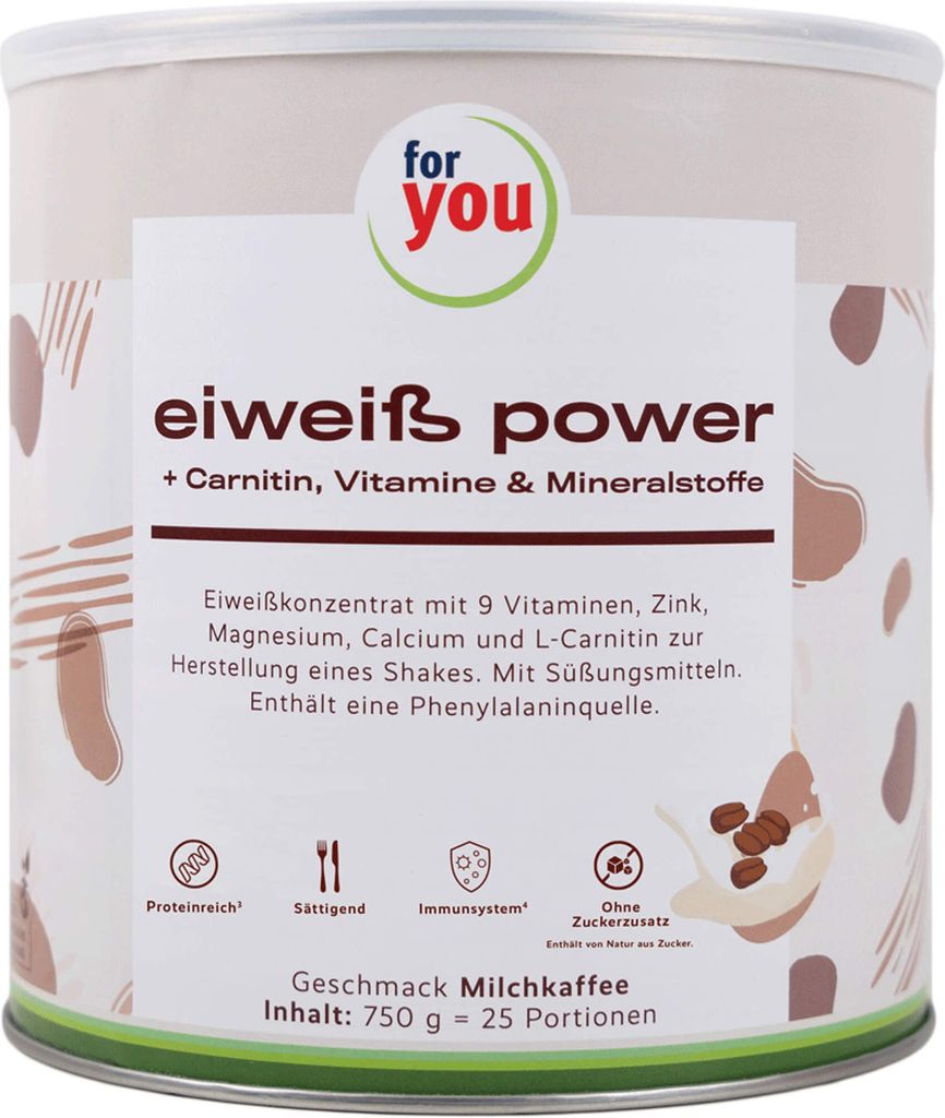 For you Eiweiß Power Milchkaffee, 750 g PUL Produktbild 