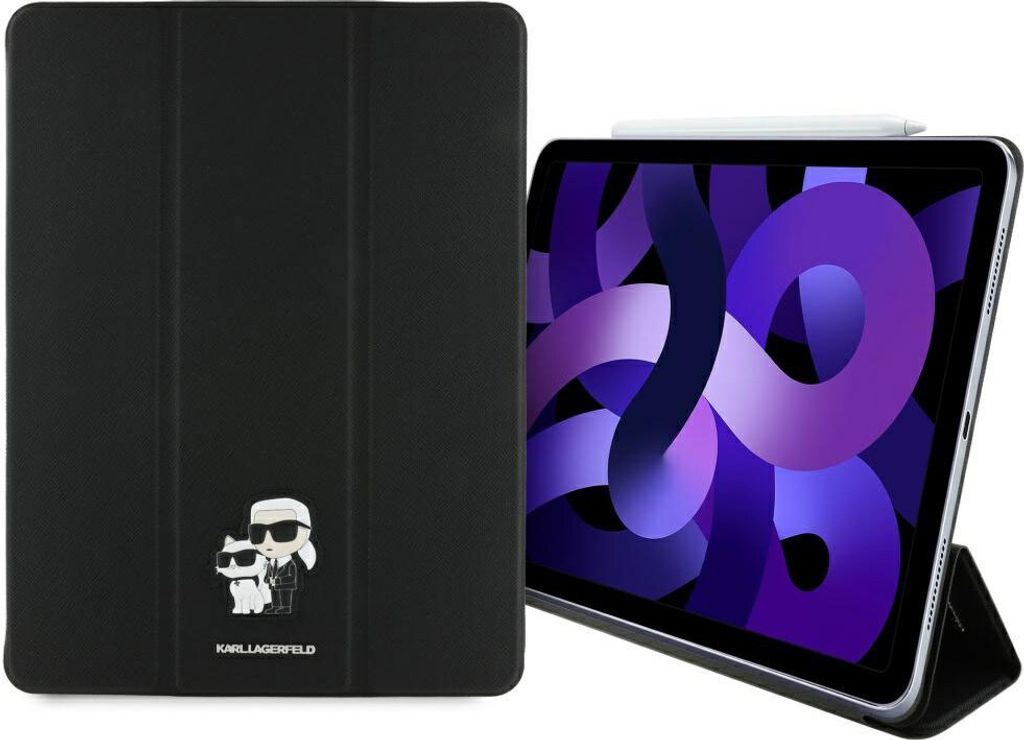 Karl Lagerfeld KLFC13RM24SAKCK Apple iPad Air 13" 2024 (6. Gen) Buchcover Saffiano Magnetic Karl & Choupette schwarz