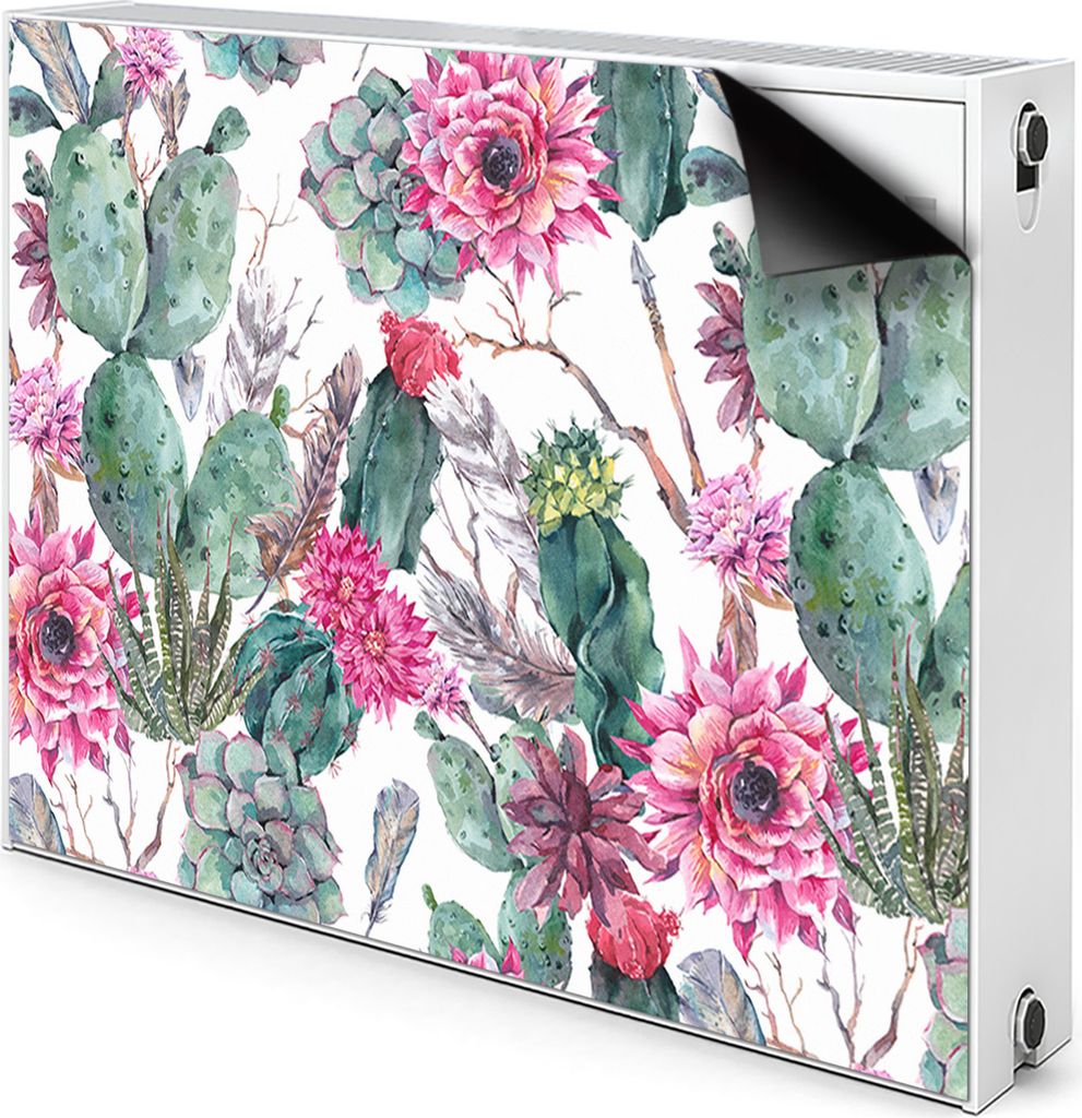 Magnet Verkleidung Abdeckung Heizkörperabdeckung Heizkörperabdeckung 110x60 cm - Sukkulente