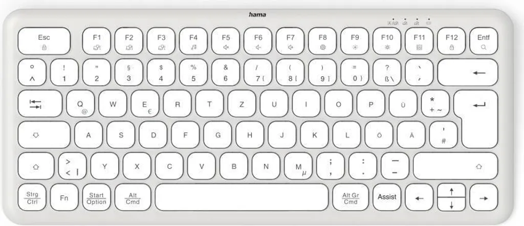 Clavier Bluetooth compact Hama WK-500 blanc pour tablette, PC - 00173060