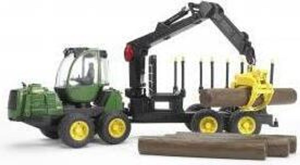 Bruder 02133 - John Deere 1210E bagr s drapákem na dřevo, Obrázek produktu 8